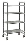 image of Cambro EXMU246078V4480 Camshelving® Elements 4-Shelf Vented Mobile Shelving Unit - 24" x 60" x 78"