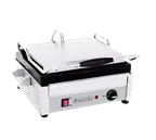 image of Eurodib SFE02345120 16" Single Panini Sandwich Grill w/ Cast Iron Grooved Plates, 120V