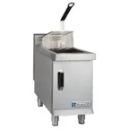 image of Eurodib TCF15 Full Pot Countertop Gas Fryer w/ 15 lb Capacity, 1 Basket, 2 Burners, Natural Gas