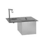 image of Delfield 204 Drop-in Water Station with Ice Bin, 45 lb Capacity, Glass Filler