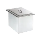 image of Delfield 305 21" Drop-In Ice Bin with Cover, 45 lbs. Capacity/ Lift-Off Cover-Stainless Steel