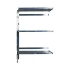 image of Winholt SCASS-2460-4-AU 4-Shelf Aluminum Cantilevered Starter Shelving Unit Kit - 24" x 60"