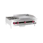 image of Therma-Tek TC60-2-48G-1 60" Countertop Gas Griddle/Hotplate Combo, 1" Steel Plate, 180.000 BTU