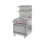 image of American Range HD36-CRB-1 36" Gas Heavy Duty Range, 36" Full Charbroiler w/ Manual Controls, (1) Standard Oven, 130.000 BTU 