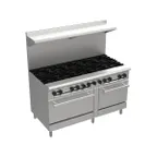 image of BakeMax BAS60O 60" Gas Restaurant Range, (2) Standard Ovens