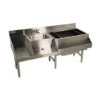 image of Advance Tabco CRU-60R-7 59" Blender Station Underbar Ice Bin/Cocktail Station w/ 7 Circuit-98 lbs