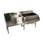 image of Advance Tabco CRU-60R 59" Blender Station Underbar Ice Bin/Cocktail Station, 98 lbs - Right