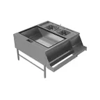 image of Advance Tabco PR-42X42-10-L 42" Pass-Thru Combo Underbar Ice Bin/Cocktail Station w/ 10 Circuit-174 lbs