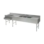image of Eagle Group BC8C-18L 96" Sink Combo Underbar Ice Bin/Cocktail Station, Left Ice Bin