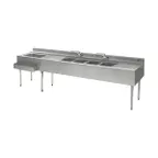 image of Eagle Group BC9-4C-22L 108" Sink Combo Underbar Ice Bin/Cocktail Station, Left Ice Bin