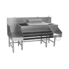 image of Eagle Group CCS-60-2 60" Blender Station Underbar Ice Bin/Cocktail Station w/Long Recessed Workboard
