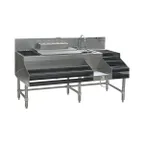 image of Eagle Group CCS-72-1 72" Blender Station Underbar Ice Bin/Cocktail Station w/Long Liquor Display