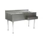 image of Eagle Group CWS4-18R 48" Drainboard Underbar Ice Bin/Cocktail Station, Right Ice Bin