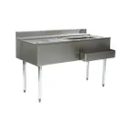 image of Eagle Group CWS5-22R 60" Drainboard Underbar Ice Bin/Cocktail Station, Right Ice Bin