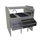 image of Glastender PSA-42L 42" Pass-Thru Combo Underbar Ice Bin/Cocktail Station w/ Overshelf - Left