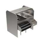 image of Glastender PSA-42R 42" Pass-Thru Combo Underbar Ice Bin/Cocktail Station w/ Overshelf - Right