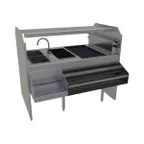 image of Glastender PSA-54L 54" Pass-Thru Combo Underbar Ice Bin/Cocktail Station w/ Overshelf - Left