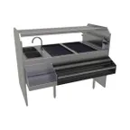 image of Glastender PSA-60L 60" Pass-Thru Combo Underbar Ice Bin/Cocktail Station w/ Overshelf - Left