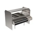image of Glastender PSA-60R 60" Pass-Thru Combo Underbar Ice Bin/Cocktail Station w/ Overshelf - Right