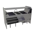 image of Glastender PSC-66R 66" Pass-Thru Combo Underbar Ice Bin/Cocktail Station w/ Overshelf & Glasswasher