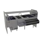image of Glastender PSC-78L 78" Pass-Thru Combo Underbar Ice Bin/Cocktail Station w/ Overshelf & Glasswasher