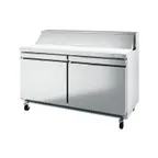 image of Infrico USA IRT-UC36PMT 36" 2-Door Mega Top Sandwich and Salad Prep Table, 9 Pans, 11 cu. ft.