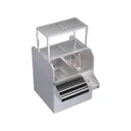 image of Krowne KRPT-36LP-10 36" Pass-Thru Combo Underbar Ice Bin/Cocktail Station w/ 10 Circuit - Left