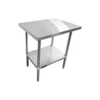 image of Sapphire Manufacturing SMTE16-3024S 24" Open Base Work Table, Stainless Steel Base / Flat Top