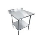 image of Sapphire Manufacturing SMTEB-2424G 24" Open Base Work Table, Galvanized Base / 5" Backsplash
