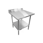 image of Sapphire Manufacturing SMTEB16-2424S 24" Open Base Work Table, Stainless Steel Base / 5" Backsplash