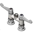image of T&S Brass 5F-4DWX00 Equip Faucet, Swivel, 4", Deck Mount, Less Nozzle