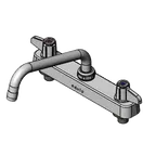 image of T&S Brass 5F-8CLX08 Equip Workboard Faucet, Swivel, 8", Deck Mount