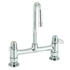 image of T&S Brass 5F-8DLS03 Equip Faucet, Rigid, 8", Deck Mount, 3" Rigid Gooseneck