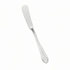 image of Winco 0031-12 Butter Spreader, 6-3/4" Mirror Peacock 18/8 Stainless Steel 5‑6" Length - 1 Dozen