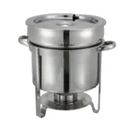 image of Winco 211 11 Qt. Round Stainless Steel Soup Chafer