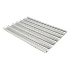 image of Winco ABPN-6 6 Slot Aluminum Baguette Pan, 18"L x 26"W
