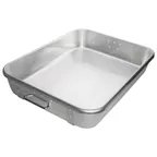 image of Winco ALRP-1824 Aluminum Double Roast Pan with Straps and Handles (Top) - 24" x 18" x 4 1/2"
