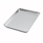image of Winco ALXP-1013 1/4 Size Aluminum Bun / Sheet Pan - Wire in Rim, 13" x 9 1/2", 20-Gauge