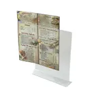 image of Winco ATCH-811 Tabletop Menu Card Holder - Acrylic / 8" X 11"