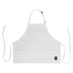 image of Winco BA-2724W White Bib Apron, Mid-Length 24" L x 27½" W, 3-Pocket, Adjustable Neck Strap, 65/35 Poly-Cotton Blend