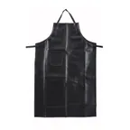 image of Winco BA-HN Bib Apron – Heavy Vinyl, Black, 41¼" L x 26½" W, Standard Style with One Front Pocket, Protection