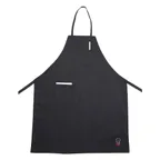 image of Winco BA-PBK Black Bib Apron – Full‑Length 33" x 26", 2 Pockets, 65/35 Poly‑Cotton Blend, Machine Washable