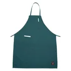 image of Winco BA-PGN Green Bib Apron – 33" x 26", Full Length, 2 Pocket, 65/35 Poly‑Cotton Blend, Chef Style for Restaurants