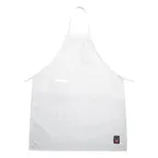 image of Winco BA-PWH White Bib Apron, Full‑Length 33" x 26", 2 pockets, 65/35 poly‑cotton blend, machine washable