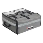image of Winco BGPZ-2109 Large 21-1/2" x 21-1/2" x 9" Gray Insulated WinGo Polyester Premium Pizza Bag