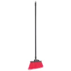 image of Winco BRAF-9R-H Angle Broom, 48”L Fiberglass Handle, Medium Duty, Flagged