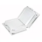 image of Winco C-HDC Steam Table Pan Cover, Domed, Hinged, with Handle, Stainless Steel