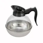 image of Winco CD-64K Coffee Decanter, 64 Oz., Plastic with Stainless Steel Base