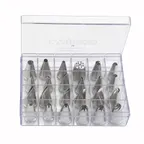 image of Winco CDT-24 Cake Decorating Tip Set, 24‑Piece Stainless Cream Nozzle Set with Storage Box