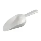 image of Winco CR-854W Bar Maid, 4Oz Scoop (White), Round Bowl, Hole Handle, Polyethylene
